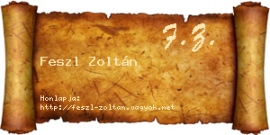 Feszl Zoltán névjegykártya